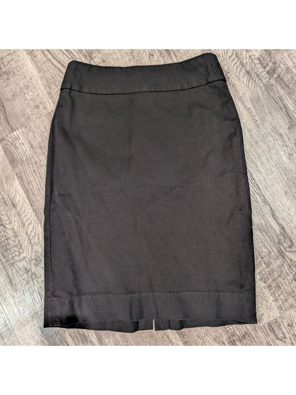 Banana Republic Black Pencil Skirt Size 2 Tailored Cotton Career Pockets - Picture 1 of 6